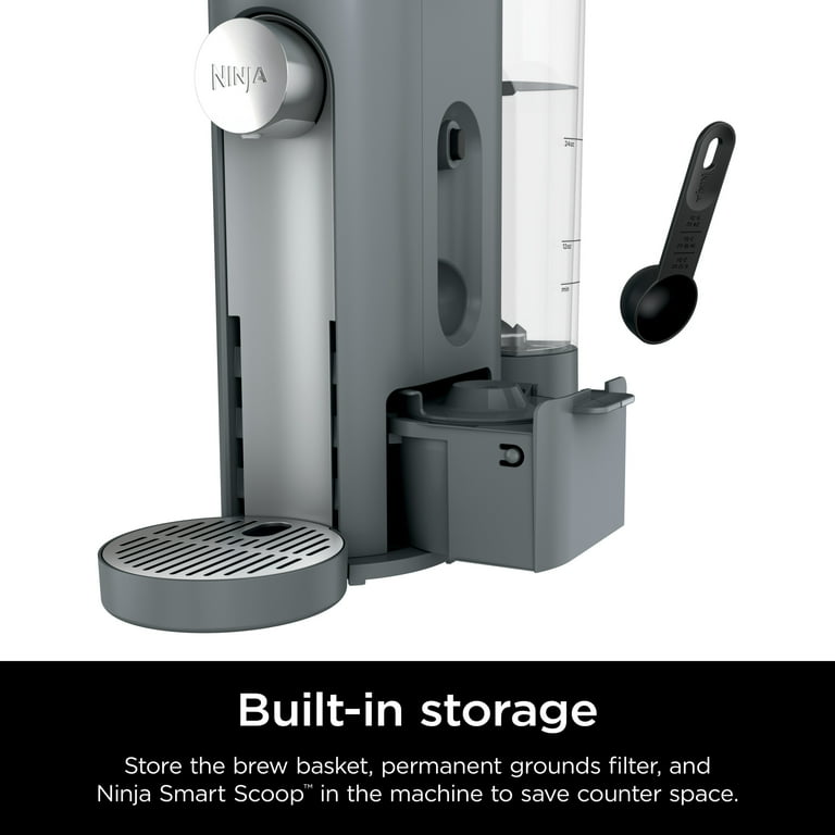 Ninja Pods & Grounds Single-Serve Coffee Brewer, Steam Grey Ninja Pods & Grounds Single-Serve Coffee Brewer, Steam Grey