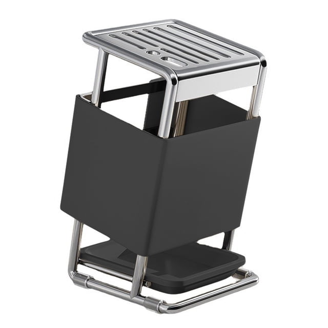Stainless Steel Knife Block Rotating Kitchen Knife Holder Multifunctional Countertop Knife Storage Organizer