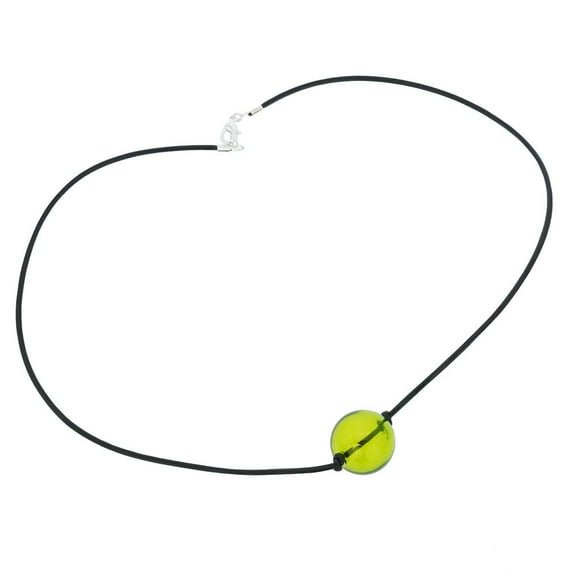 GlassOfVenice Murano Glass Blown Ball Necklace - Green