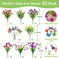 thumbnail image 3 of Lyacmy 12 Bundles Artificial Flowers for Outdoors, UV Resistant Fake Outdoor Flowers Plants for Outside Home Garden Porch Patio Yard Decor, 3 of 8