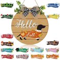 thumbnail image 1 of 1 Set Welcome Sign Versatile  Wooden Front Door Plate Pendant with Bow for Outdoor Porch Decoration, 1 of 10