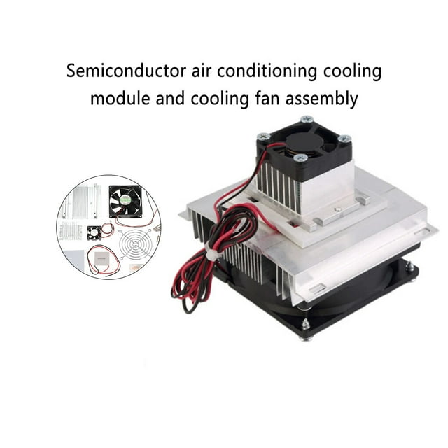 Aluminum Thermoelectric Air Conditioner Cooling Module Portable Detachable Replacement 60W Fan Cooler Semiconductor Systems Disassembled
