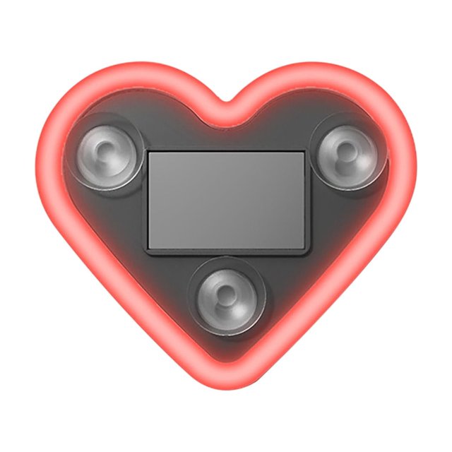 D 2Pcs Car Solar Window Peach Heart Light Car Interior Decoration Light Heart Shaped Neon Light Acrylic Material Set Of 2 With Charging Cable And Suction Cups Style D