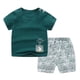 thumbnail image 2 of Ropa casual para niños Conjunto de 2 piezas Ropa Verde Cool Boy T-shirt + Shorts Ropa Niños Chándal Niños Ropa de bebé Tan Jianjun  unisex, 2 of 2
