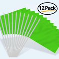 thumbnail image 6 of Anley Green Mini Flag 12 Pack - Hand Held Small Miniature Solid Green Blank Flags on Stick - Fade Resistant & Vivid Colors - 5x8 Inch with Solid Pole & Spear Top, 6 of 7