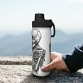 thumbnail image 7 of KLL Skeleton Book Lover Pattern 18oz Insulated Water Bottle, Stainless Steel Sports Water Cup Flask with Spout and Handle Lid for Sports Travel Car& School, 7 of 7