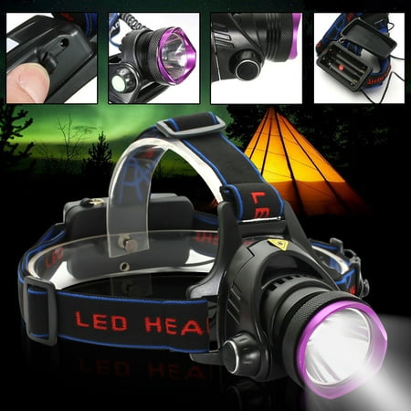 2000 Lumens LED 3 Modes Headlamp Flashlight Lantern T6 LED Headlight Torch for Camping Biking Hunting Fishing (Battery and Not