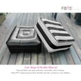 thumbnail image 6 of FBTS Prime Inflatable Footstool Ottoman Black Stripe Square 23x9 Inch Patio Foot Stools and Ottomans Portable Footrest Used for Outdoor Camping Home Yoga Foot Rest, 6 of 7