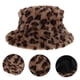 thumbnail image 3 of 1pc moda cálido sombrero de pescador mullido Otoño Invierno gorra de leopardo gorra de pescador, 3 of 5