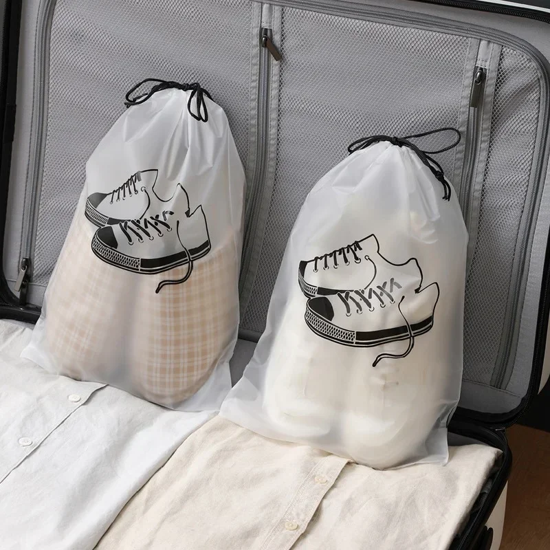 Typpkmm - Stackable 10/ Transparent Shoes with Storage Bag Portable Travel 1Pcs