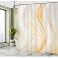 thumbnail image 5 of Ambesonne Ivory Cream Shower Curtain, Wavy Marble Effect, 69"Wx75"L, Orange Grey, 5 of 5