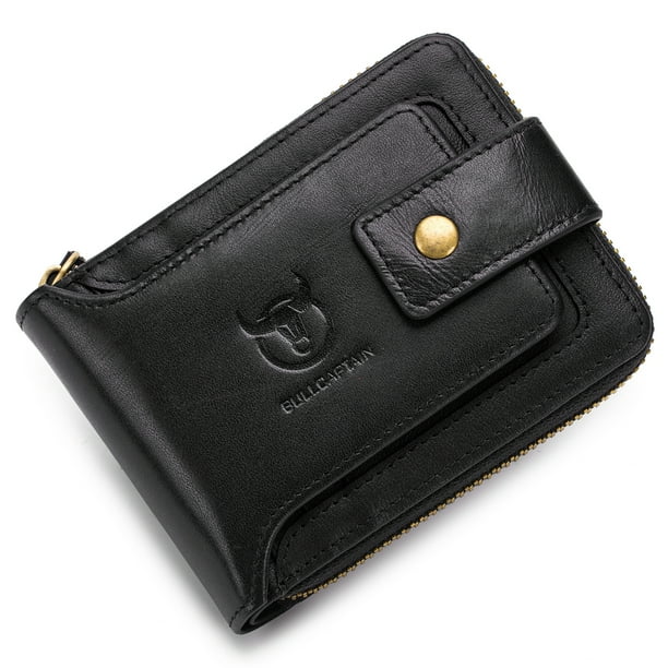 Portefeuille Homme En Cuir Véritable GUBINTU - Marron - Fermeture éclair - Neuf Avec étiquettes