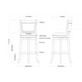 thumbnail image 6 of Bowery Hill 31" Contemporary Wood & Faux Leather Swivel Bar Stool in Black, 6 of 6