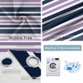 thumbnail image 2 of Fsddascl Navy Blue Purple Striped Blackout Curtains for Bedroom/Living Room, Thermal Insulated Kitchen Curtains, Gradient Horizontal Lines Grommet Darkening Window Treatment Drapes 27.5"x39"x2, 2 of 6