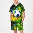 thumbnail image 5 of Amidoa Boys Summer Outfit Sets 2 Piece Cotton T-Shirt Graphic Long Sleeve and Casual Pants Set Kids Clothing Sets Green Size 5T, 5 of 7