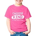 thumbnail image 2 of Girls' Tops Kindness Day Anti Bullying Short Sleeve Tee Girls Clothes Hot Pink 9-10 Years, 2 of 4