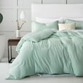 thumbnail image 6 of Sweet Home Collection Premium Quality Washed Crinkled Duvet Cover, 3-Piece, King, Mint, 6 of 6