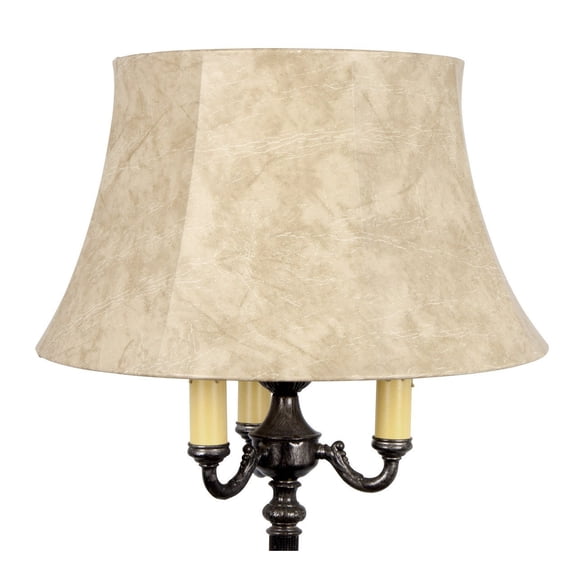 Beige Leatherette 19 Inch Floor Lampshade Replacement