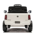 thumbnail image 6 of Xuanlur 12V Ride on Toy for Kids, Toddler Ride on Truck with Remote Control, 2WD, Rear Shock Suspension, LED, Electric Car for Kids with Bluetooth, 3 Point Safety Belt (White), 6 of 7