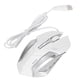 thumbnail image 3 of Ratón con cable y puerto USB para juegos, oficina, negocios, luminoso, óptico, accesorios para computadora, blanco, 3 of 14