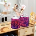 thumbnail image 6 of Floral Pattern in Pink and Purple Cotton Swabs Cans Translucent Plastic Canisters Dustproof Lid for Bathroom Storage, 6 of 7