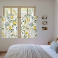 thumbnail image 4 of Summer Lemon Kitchen Curtains, Yellow Fruits Botanical Spring Floral Light Filtering Window Curtain Panels, 2Pcs Rod Pocket Window Treatments Set for Study Room Bathroom Bedroom 52x54 Inches, 4 of 9