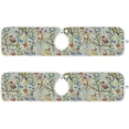 thumbnail image 2 of Romantic Pretty Birds Sink Splash Guard for Faucet 2 Packs Faucet Absorbent Mats, Meadow Flowers Butterfly Faucet Handle Drip Catcher Quickly Drying Mat for Kitchen Counter Bathroom, 23.6"x5.5", 2 of 7