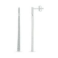 thumbnail image 3 of DGOLD Boucles d'Oreilles Pendantes en Or Blanc 10kt Diamant Rond pour Femmes (1/2 cttw), 3 of 4