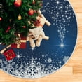 thumbnail image 5 of Winter Blue Snowflakes Christmas Tree Skirt Home Christmas Decoration Large Round Tree Skirt 36 Inches, 5 of 6