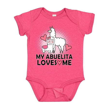 

Inktastic My Abuelita Loves Me Baby Llama Gift Baby Girl Bodysuit