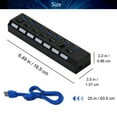 thumbnail image 7 of USB Hub, 7 Port USB Hub 3.0 with Individual LED On/Off Switches USB Splitter for Laptop & PC, 7 of 7