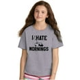 thumbnail image 4 of I Hate Mornings Sleeping Panda Crewneck T Shirts Boy Girl Teen Brisco Brands XS, 4 of 5