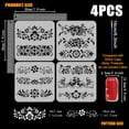4Pcs 4 Styles PET Hollow Out Drawing Painting Stencils for DIY ...