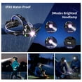 thumbnail image 2 of Super Bright Headlamp Flashlight, 3 Modes Zoomable Headlight, Rechargable Waterproof Head Lamp for Outdoor Camping Cycling Running Fishing, Batteries and Charger Included, 2 of 10