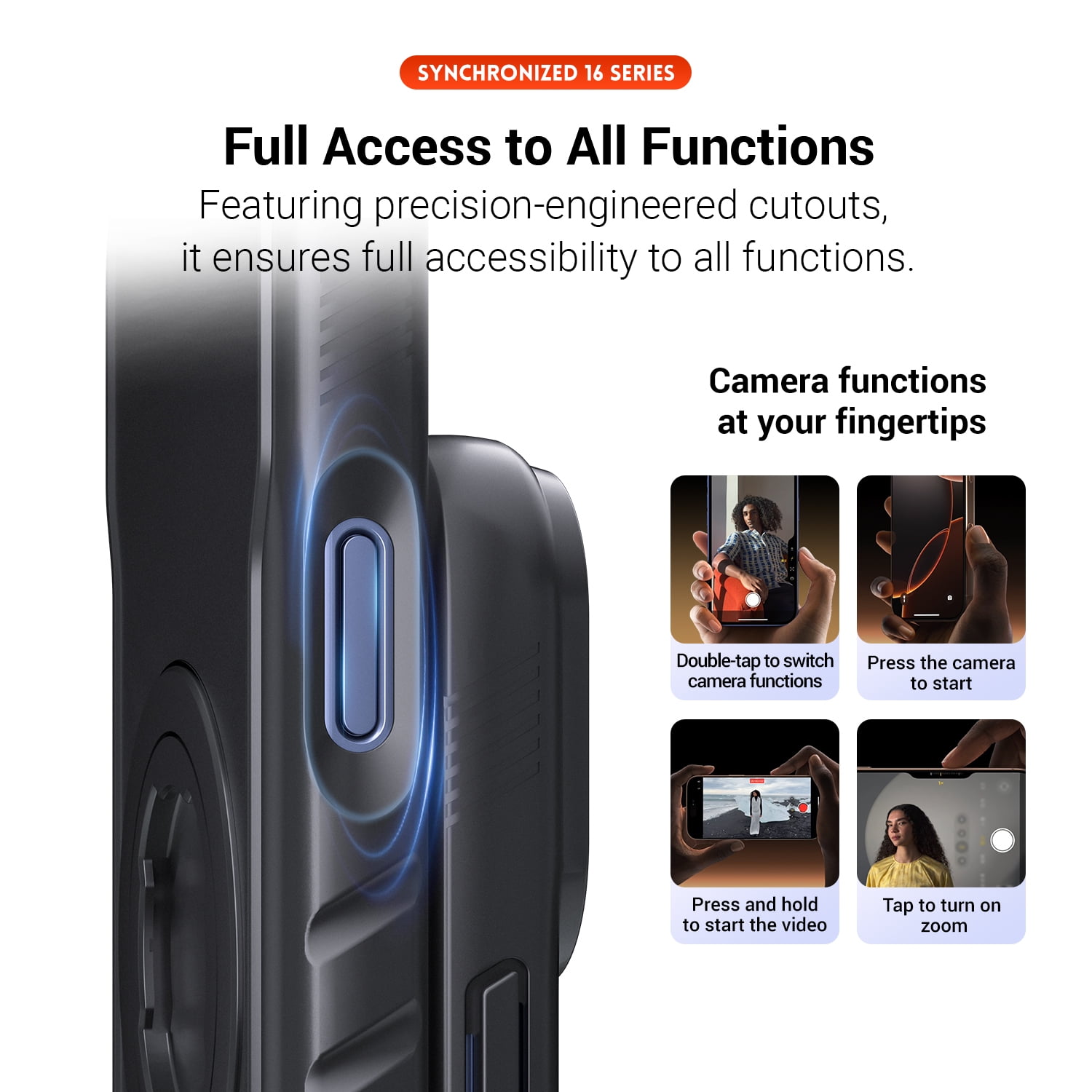 Sourcingbay Bike Phone Case Compatible with iPhone 17 Pro Max, Magnetic for MagSafe, Clear Slim Shockproof Protective Cover with Lock-in Design, Black