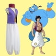 thumbnail image 2 of Halloween Adult Fantasy Mythical Prince Aladdin One Thousand And One Nights Anime Cosplay Full Costume, Party Men's Cos, 2 of 4
