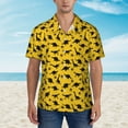 thumbnail image 2 of Honeii Dinosaur Print Men’s Hawaiian Shirt,Classic Button-Down Short Sleeve Shirt, for Beach, Vacation, and Outdoor Activities,X-Large, 2 of 7