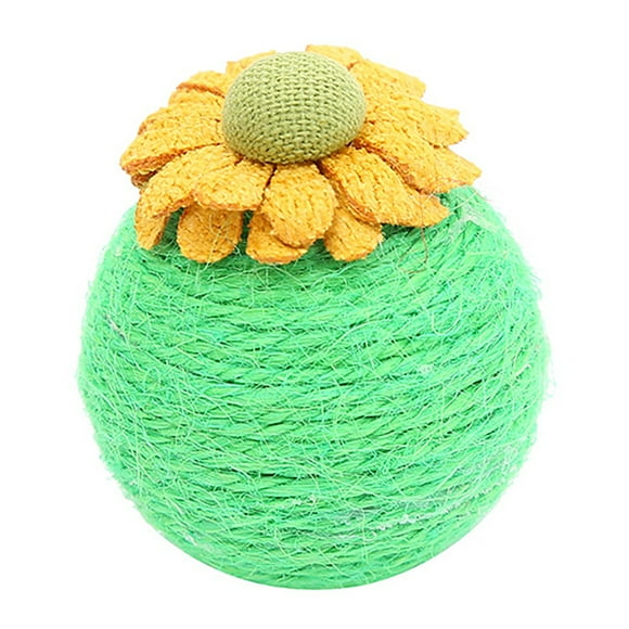 Cat Chew Toy Crinkle: Flower Cat Ball Toy Kitten Play Toy Pet Interactive Toy