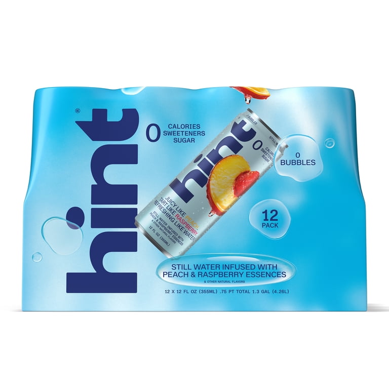 Hint Peach Raspberry Flavored Water Cans, 12 fl oz, 12 Pack photo 8
