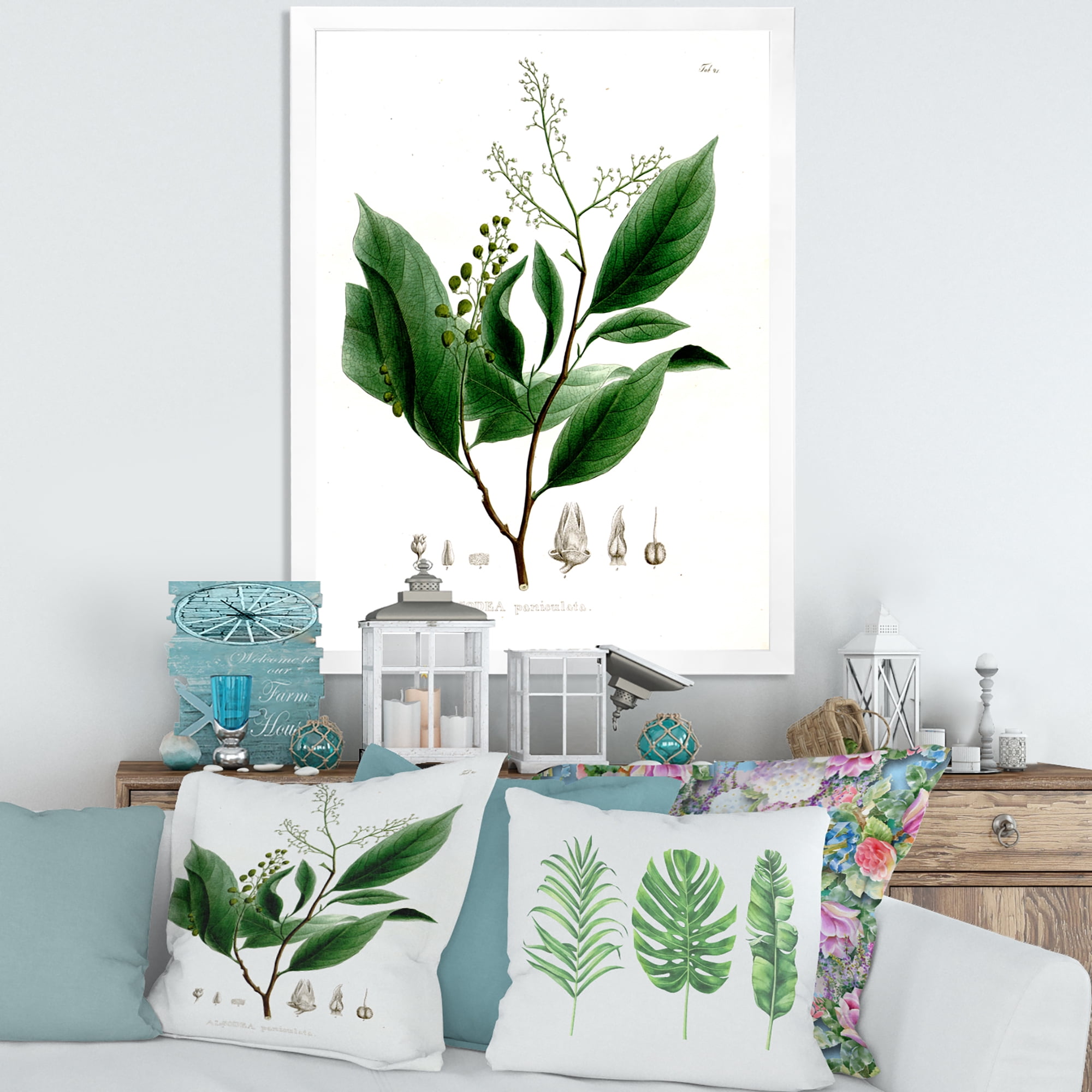Designart 'Ancient Brazilian Plant II' Traditional Framed Art Print