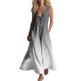 thumbnail image 3 of Sentmoon Going out Dress Cocktail Dress for Women 2026 Summer Gradient Color Sleeveless Button Down with Pockets Stretchy Loose Fit Stylish Prom Dress for Lounge and Relax S-2XL, 3 of 8