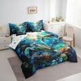 thumbnail image 3 of Feelyou Sea Turtle Bedding Comforter Set 7pcs, Cartoon Marine Animal King Bedding Sets, 3 of 8