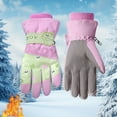 thumbnail image 5 of UngA Kids Winter Gloves Waterproof Snow Ski Gloves Warm Windproof Adjustable Mittens for Boy Girl Outdoor (Pink,6-8 Years), 5 of 5