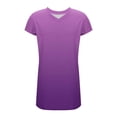 thumbnail image 5 of THDHVS Casual Dresses for Women,Womens Dresses,Short Sleeve V Neck Ombre Dress Drop Shoulder Cotton Like Fabric Purple, 5 of 6