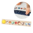 thumbnail image 4 of Rompecabezas del sistema solar, rompecabezas del sistema solar redondo de madera, juguete para niños, regalos educativos de aprendizaje para niños y niñas, 4 of 7