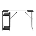 thumbnail image 5 of Homycasa Black and White Modern Industrial Computer Desk with Storage Shelves, 5 of 8
