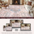 thumbnail image 7 of Micgeek Boho 6x9 Area Rugs for Living Room, Floral Non-Slip Washable Rug for Bedroom Home Decor Carpet, Farmhouse Dining Room Office Throw Rugs, Pink, 7 of 7