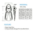 thumbnail image 3 of WHALE Palmes de Nage Courtes pour Adulte avec Talon Ajustable, 3 of 8