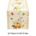 thumbnail image 3 of Thanksgiving Tablecloth Autumns Pumpkin Table Runner Maple Leaf Orange Plaid Kitchen Table Decoration Suitable for Harvests Thanksgiving Holiday Party Table Use, 3 of 6