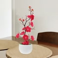 thumbnail image 2 of GOOHOCHY Decoración de ciruela artificial Flor realista Bonsái falso Flor de ciruelo falsa Simulación de flor de ciruelo, 2 of 8